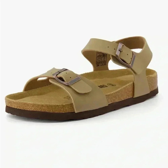 Cushionaire Women's Lauri Cork Footbed Sandal with +Comfort, Taupe, Size 10 - Picture 2 of 7